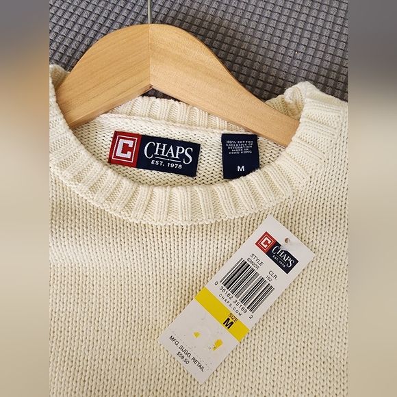 Chaps Crew Neck Longsleeve Knit Men's Casual Sweater - Picture 3 of 3